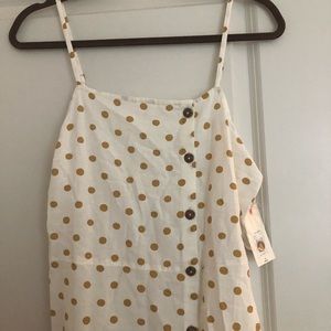 Billabong, Polka Dot Button Mini Dress